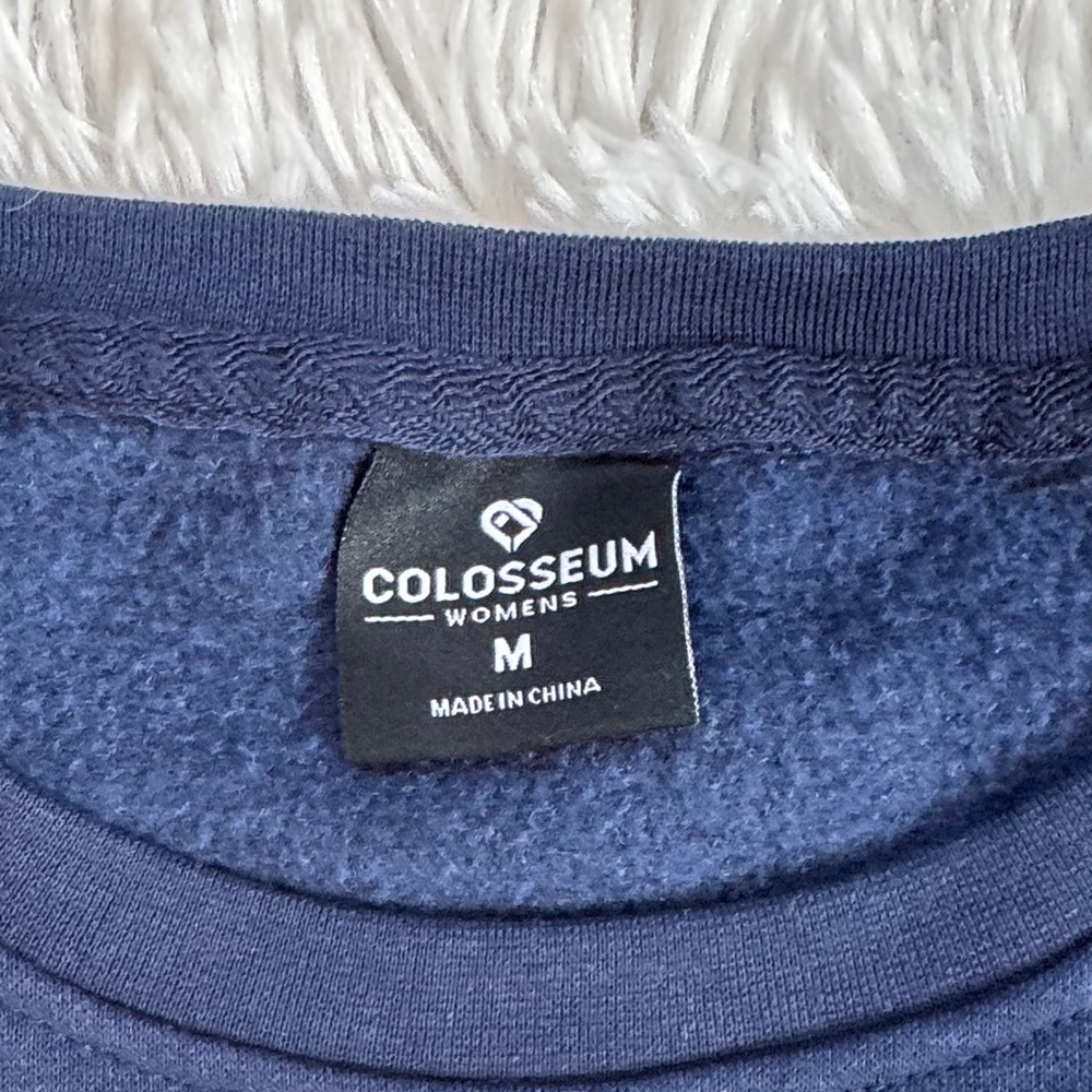 Colosseum Women’s WVU West Virginia Navy Sweatshirt Pullover Football Tailgate - Picture 2 of 6